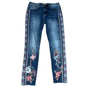 Driftwood Jackie Skinny Jeans Floral Embroidery 27